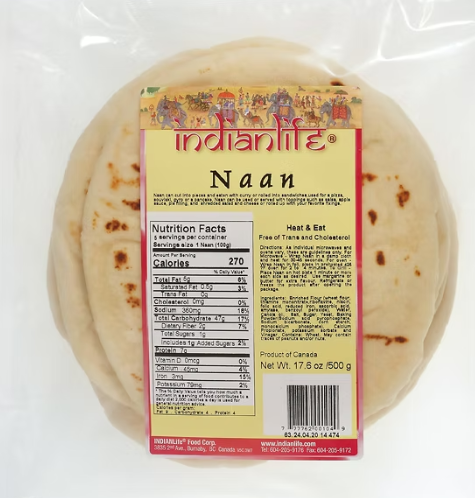 Crown Plain Naan 500g
