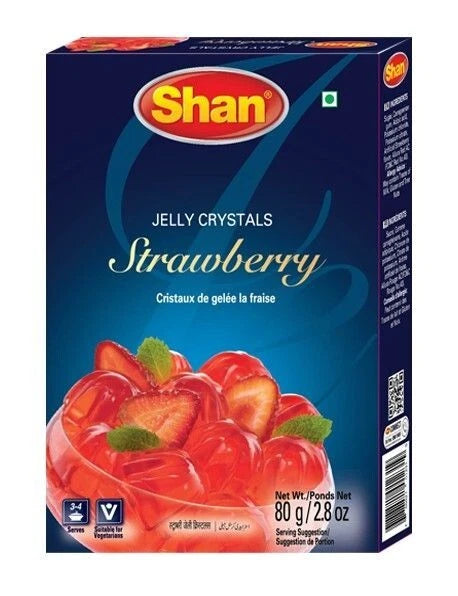 Shan Jelly Crystals Erdbeere 80g