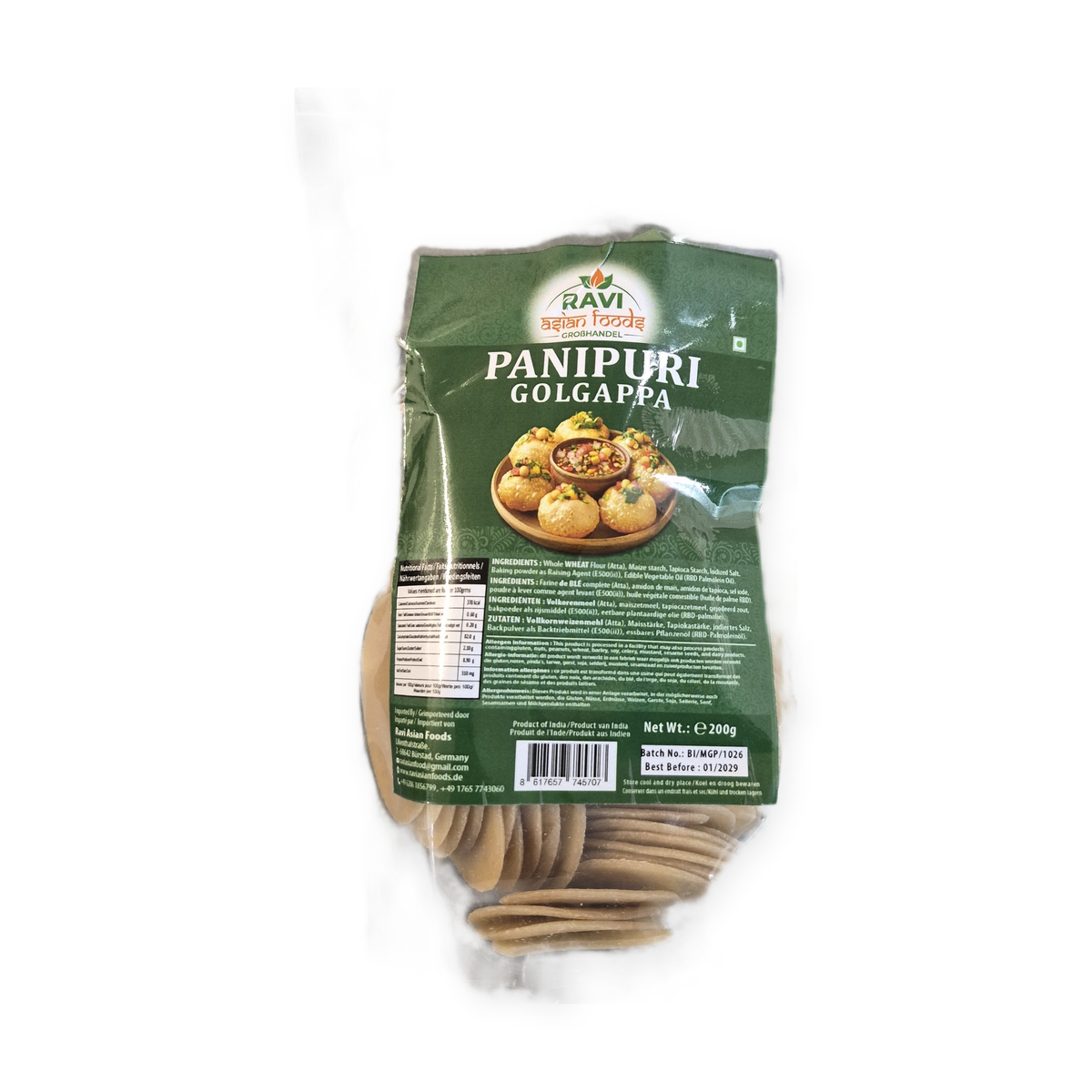 Ravi Pani Puri Pouch 200g