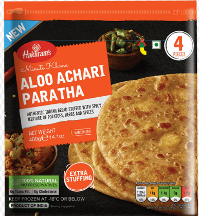 Haldiram Aloo Achari Paratha 4Pk 400g