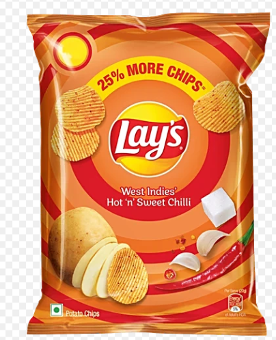 Lays Hot 'N' Sweet Chilli Chips 50g