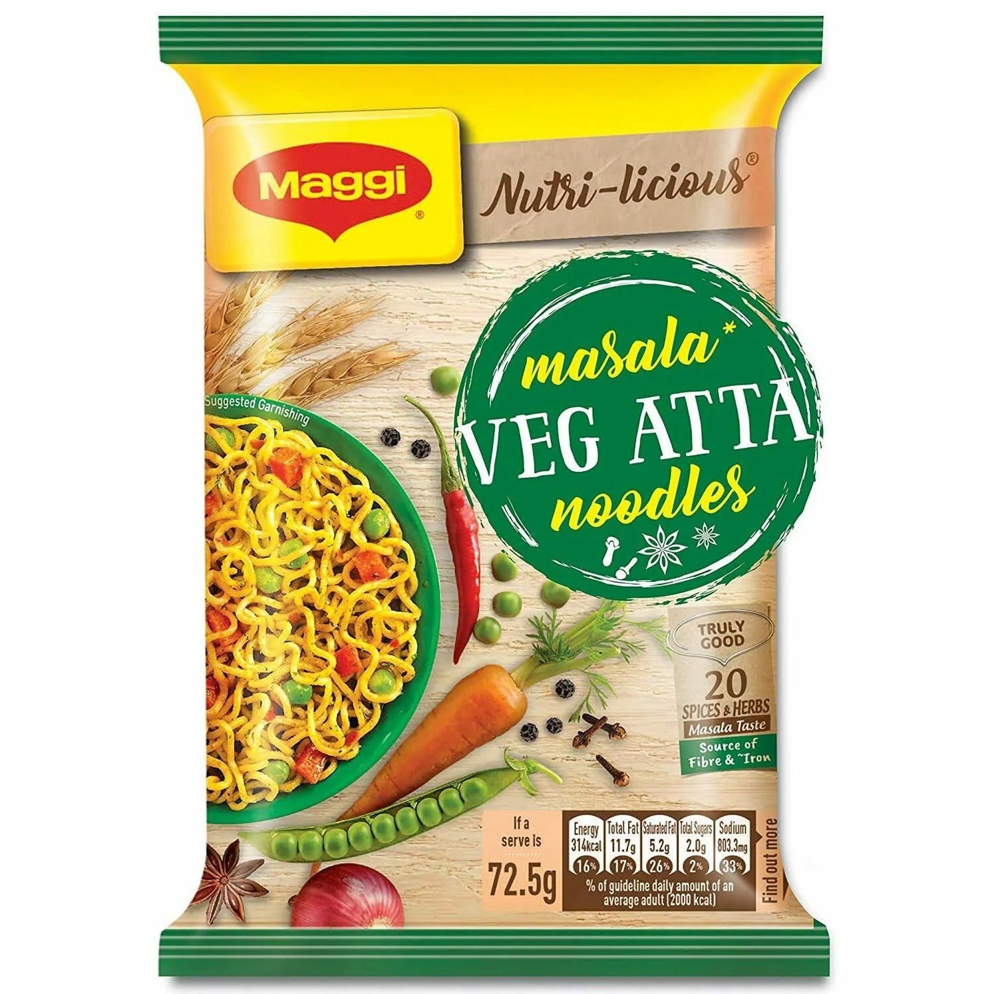 Maggi Noodles Veg Atta Single