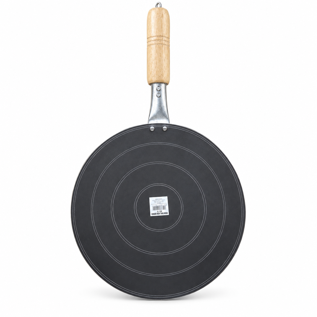 Tawa Iron With Wooden Handle Large 1300g