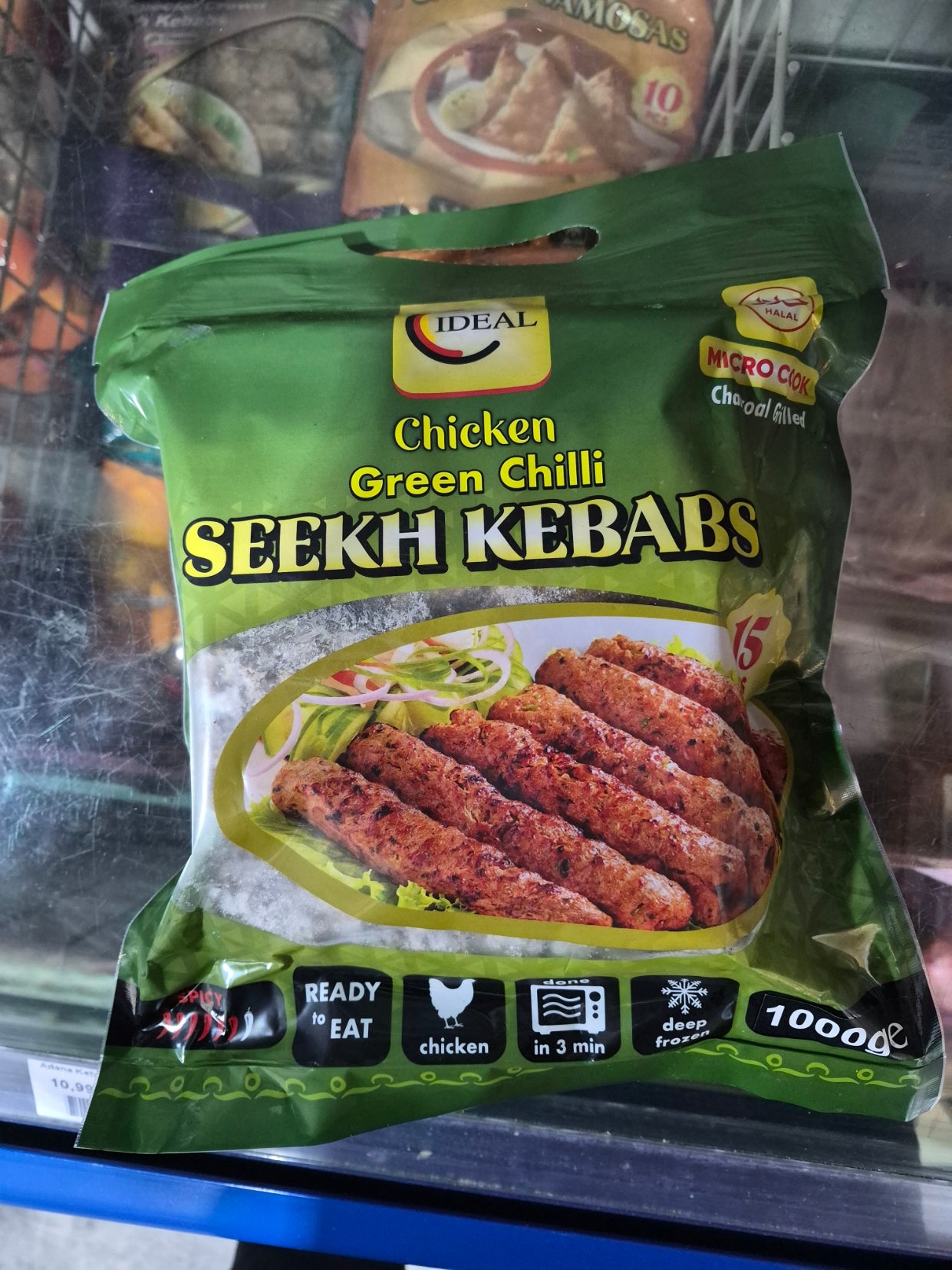 Ideal Frozen Seekh kebab Chicken Green Chilli 15pcs